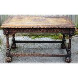 A mid Victorian oak centre table,