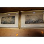 Pair of 1854 Baxter prints, Review of The British Fleet, Portsmouth, and,