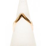 A 9ct gold wishbone ring