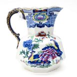 A large Masons wash jug with snake handle