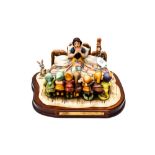 A Border Fine Arts limited edition 826 /1500 figural group of Walt Disneys Snow White in bed being