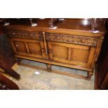 20th Century oak Jacobean style sideboard,