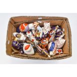 A box of approx 16 Royal Crown Derby paperweights,