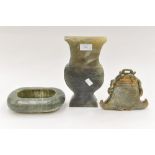 A carved jade bell,