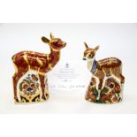 Royal Crown Derby first quality Sherwood Fawn, limited edition 25/495, with Fawn (two items,