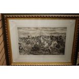 Pair of framed antique prints,