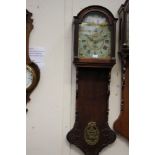 Dutch Staart clock in oak case, 19th Century,