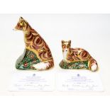 Royal Crown Derby first quality Devonian Vixen, with Devonian Fox Cub,