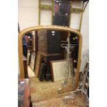 A Victorian style gilt framed overmantle mirror,