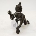 An Indian bronze figure of a deity,