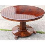 An early 19th Century mahogany tilt-top breakfast table,