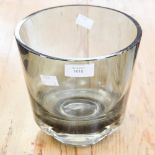 A Swedish cased glass bucket vase, signed to base Cadge Frank,