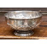 Silver Rose Bowl, London 1898 William Hutton & Sons, weight approximately 218 grams/ 7.