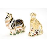 Royal Crown Derby Rough Collie, with Labrador, both first quality,