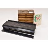 An early 20th Century Mah Jong boxed set complete with four counter/block holders lausinglee ware -