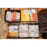 Five boxes of assorted stamps, mostly modern, used.