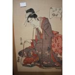 A Japanese wood print (block) picture,