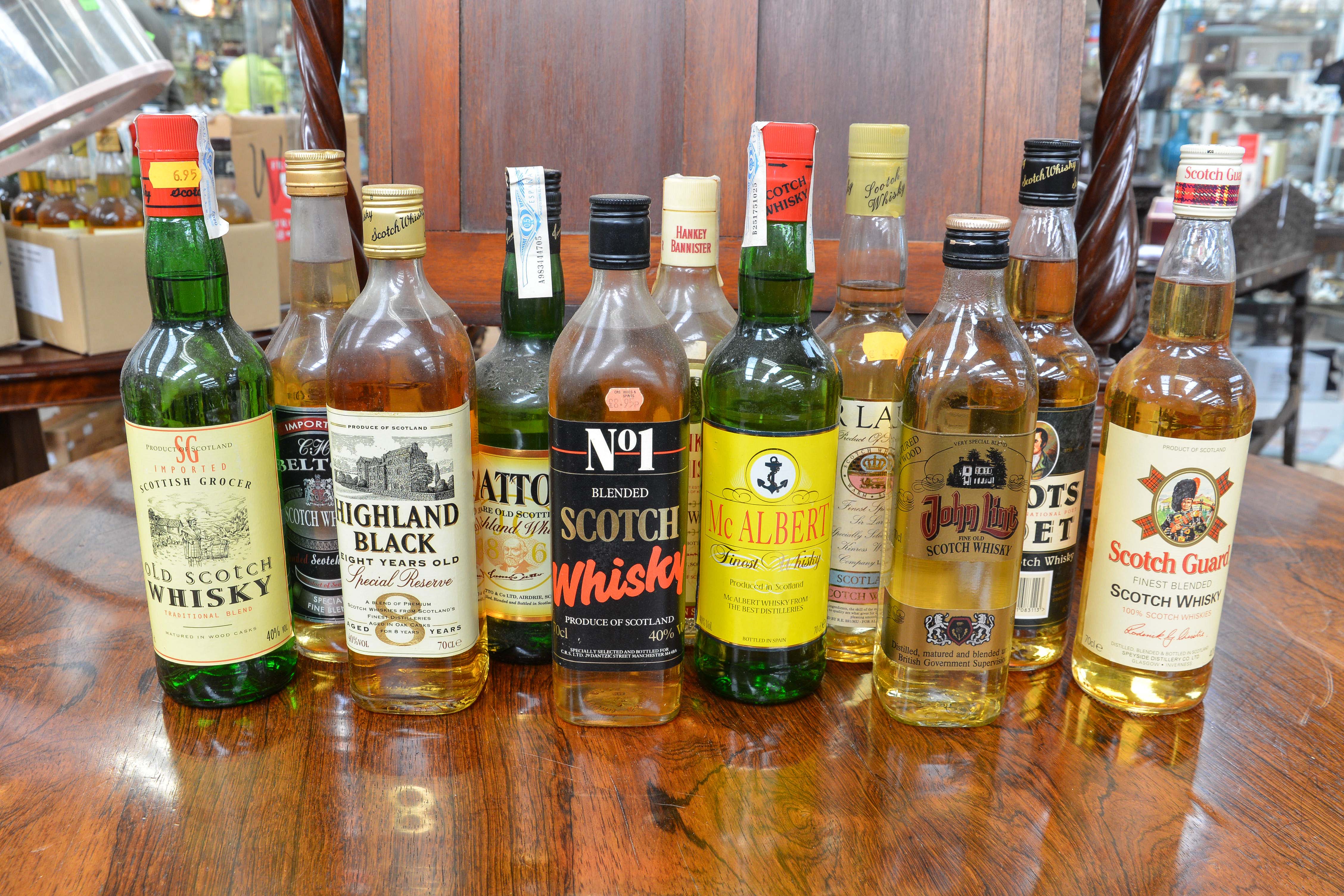 Whisky including Belton, Cattos, No.