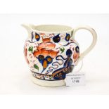 A 19th Century Gaudy Welsh type pearl ware jug, circa 1850,