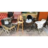 Three dolls pram's,