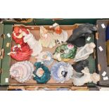 Collection of figurines including Royal Doulton, Janine, Hannah, Alice, Elyse, Centre Stage,