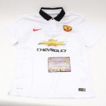 Signed Football Shirt: Manchester United Interest - A signed Angel Di Maria away jersey with