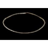A white gold diamond collar necklace claw set approx fifty one round brilliant cut diamonds of