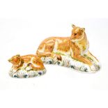 Royal Crown Derby first quality Lioness and Lion Cub (2)