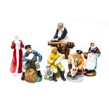 A collection of Royal Doulton figures including The Lobster Man HN 2317, Country Days HN 1991,