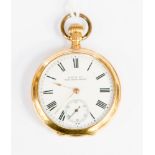 A Waltham 14ct gold ladies fob watch,