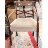 A George III Hepplewhite style mahogany dining chair