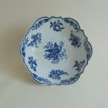 A Caughley blue and white large salad bowl, Pinecone pattern, circa 1775,