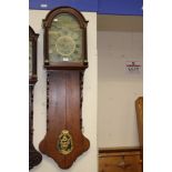 Dutch Staart clock in oak case, 19th Century,