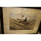 Two framed and glazed John Leach chromo lithographic prints, Equestrian interest,