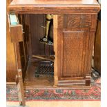 A late 19th Century oak cased Jones sewing machine,