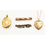 A 9ct gold locket on chain,