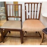 Two George III mahogany chairs,