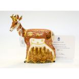 Royal Crown Derby first quality Prong horn Antelope, limited edition 375/950,