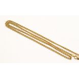 An 18ct gold fancy link chain, approx length 18'' with a total weight of approx 9.