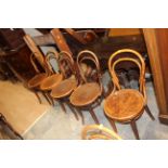 A set of six early 20th Century Bentwood chairs