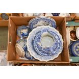 Blue and white 19th and early 20th Century ceramics to include Mintons, circa 1920s,