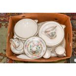 A Crown Ducal Indian tree pattern part tea and dinner set, comprising cups, saucers, side plates,