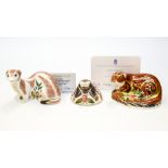 Royal Crown Derby first quality Southwell Stoat with certificate with Otter,