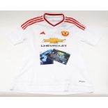 Signed Football Shirt: Manchester United Interest - A signed Memphis away jersey with blue Premier