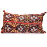 A large oblong, Turkish floor cushion, converted from a camel bag, late 1980,