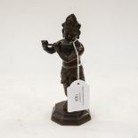 An Indian bronze figure of a Flautist