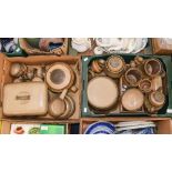Two boxes of Denby, 'Romany' dinnerware, including plates, dishes, egg cups, tureen,