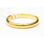 A twenty-two carat gold wedding band, approx ring size 'P', approx weight 3.