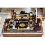An 1880s Colliers Silent A American case sewing machine
