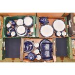 An extensive Denby pottery "Baroque" pattern dinner service including 8 dinner plates,